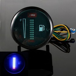 LED Aluminum Alloy Level Fuel Meter Gauge Automobile Motorcycle