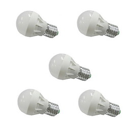 Smd 5pcs E27 Led Globe Bulbs 3w 250lm