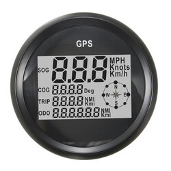 Gauge Black GPS Speedometer Odometer Vehicle Waterproof Digital