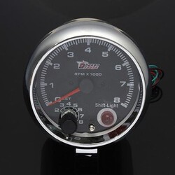 RPM Tacho DC12V Shift Light Rev Gauge Meter