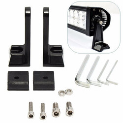 Double LED Work Light Bar Aluminum Alloy Universal Brackets