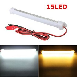 Yellow White 15LED 12V Hard LED Strip Light White SMD 5630 Tube