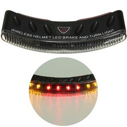 Waterproof Turn Signal Brake Stop light Safety Motorcycle Helmet 8 LED Wireless