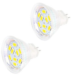 4w Warm White 2pcs Mr11 400lm Cool White Dc12v Smd5730 9led