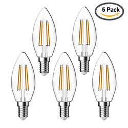 Kwb 4w Warm White Edison C35 Ac 220-240 V Cob 5 Pcs E14