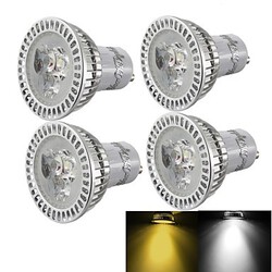 Led Spotlight 3-led 300lm 220-240v 4pcs Ac110 Warm White 85-265v 120v