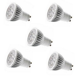 Gu10 Spot Lights 5pcs 5leds 85-265v Warm