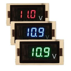 Red Green LED Digital Display Voltage Voltmeter Blue 12-24V Panel Motorcycle