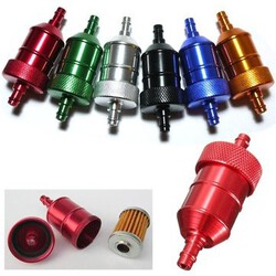 Quad Gas Filter 6mm Inline Fuel Motorcycle Pit Dirt Bike ATV 4inch