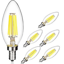 C35 Cool White Warm White 6w Led Filament Bulbs Kwb