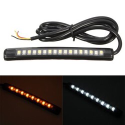 Strip Flexible Light Motorcycle White Lamp Turn Signal Amber License Plate