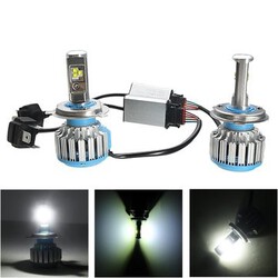 6000LM Hi Lo Headlight DRL Driving Headlamp Pair Beam IP67 H4 Motorcycle 30W LED Work Light