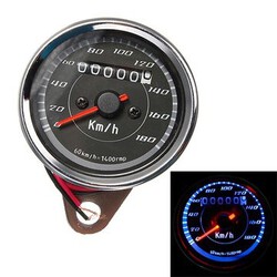 Motorcycle Light Back Dual Color LED Odometer Speedometer Gauge Meter