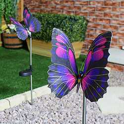 Solar Color Changing Set Stake Lights Optic Butterfly