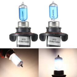 High Low Beam Halogen Pair Light Bulbs H13 Super White Xenon Halogen Headlight